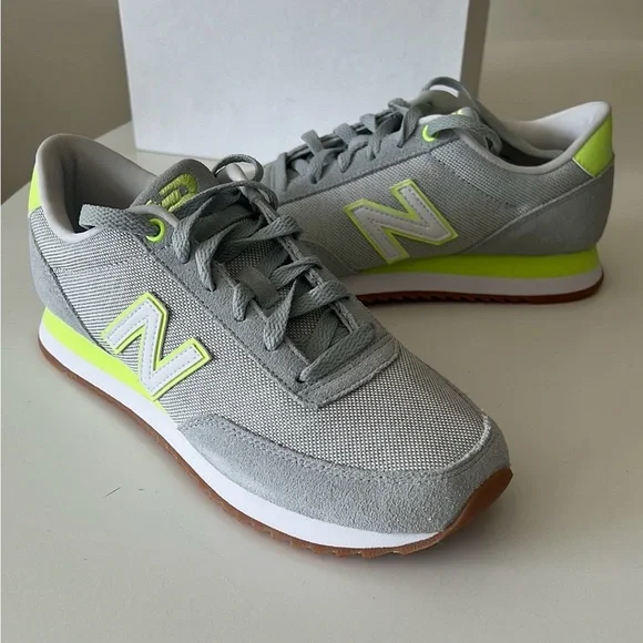 New Balance 501 v1 Women's Sneakers in Gray and Neon Yellow sz 8.5 - Picture 8 of 11